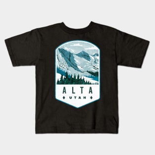 Alta Utah Ski Badge Kids T-Shirt